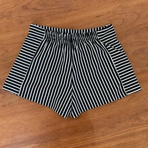 Black and White Striped Skort